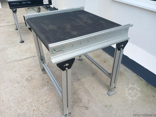 Gummibandförderer, Förderband Interroll typ: 5660 800x800mm