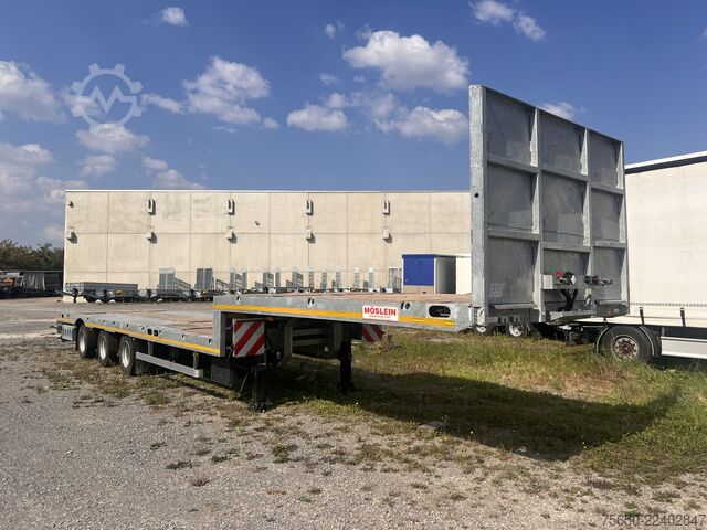 Alacsony rakfelületű félpótkocsi Möslein ST 3 Plato 8,7  3 Achs Satteltieflader Plato 45 t GGfür Fertigteile, Baumaschinen