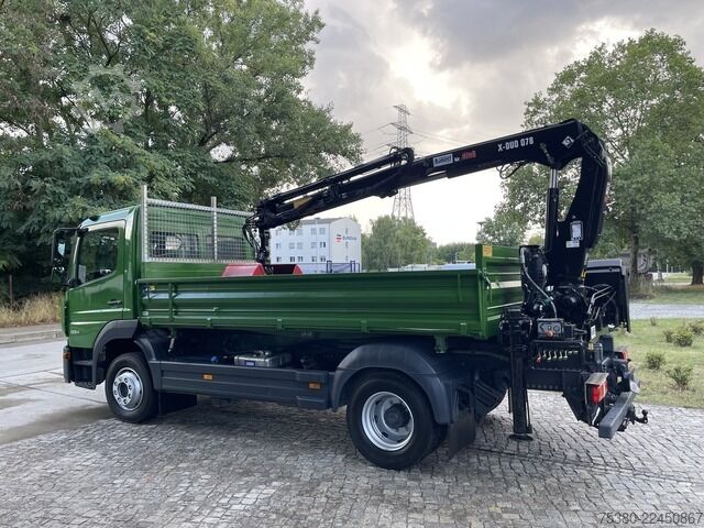 Gru montata su autocarro mercedes-benz Atego 1224 Zweiseitenkipper Kran Greifer *Klima*