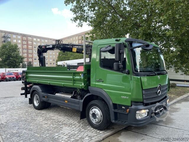 Camion ribaltabile trilaterale mercedes-benz Atego 1224 Zweiseitenkipper Kran Greifer *Klima*