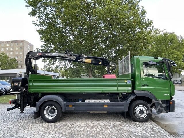 Camion ribaltabile trilaterale mercedes-benz Atego 1224 Zweiseitenkipper Kran Greifer *Klima*
