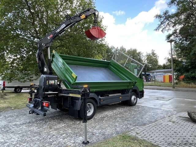 Camion ribaltabile trilaterale mercedes-benz Atego 1224 Zweiseitenkipper Kran Greifer *Klima*