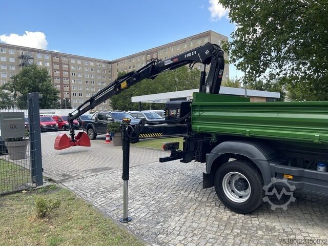 Camion ribaltabile trilaterale mercedes-benz Atego 1224 Zweiseitenkipper Kran Greifer *Klima*