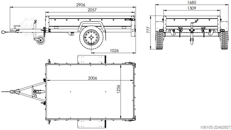 Autotrailer Unitrailer Garden 201 KIPP ALU mit Bordwandaufsatz