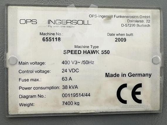 CNC Bewerkingscentrum OPS INGERSOLL SPEED HAWK 550