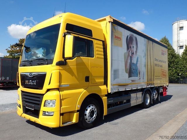 Camion cu platformă și prelată MAN TGX 26.460 LL XXL/Ret/Pritsche/Heitling/Kompress