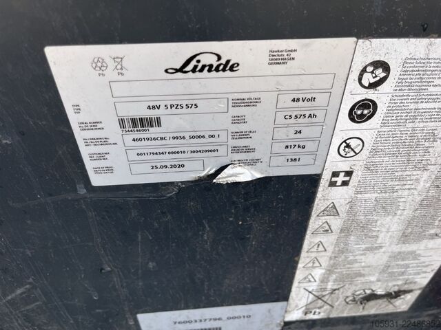 Elektrisk 3 -hjulet gaffeltruck Linde E16-02
