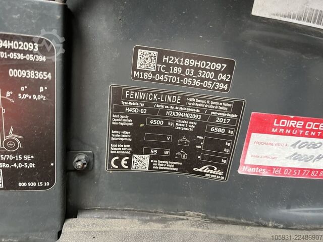 Diesel gaffeltrucks Linde H45D-02