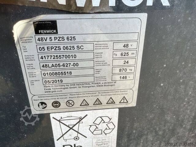 Elektrisk 3 -hjulet gaffeltruck Linde E16-02