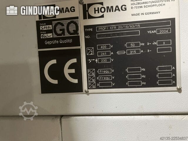 HOMAG KBZ KFR20 / KFR526 HOMAG KBZ KFR20 / KFR526