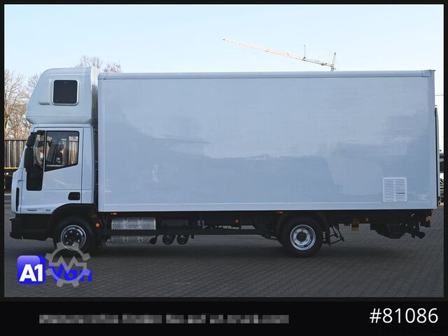 Vrachtwagen met bakwagen IVECO Eurocargo 75E21 Koffer, Topsleeper, Luftfederung