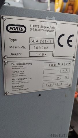 Fierăstrău cu bandă automat orizontal cu două coloane FORTE SBA 241 S