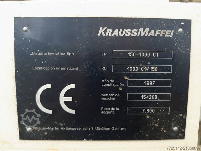 Máquina de moldagem por injeção KraussMaffei KM 150-1000 C1