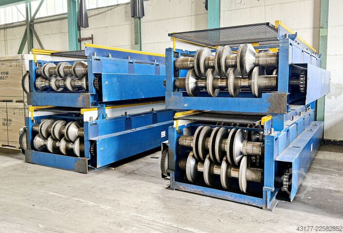 Linia profilująca do aluminium i stali ze zintegrowanymi nożycami Profilierkassetten Rollformanlage Für TRAPEZBLECH