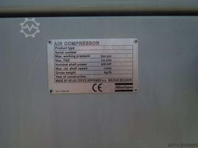 Compresor cu șurub Atlas Copco GA50VSD