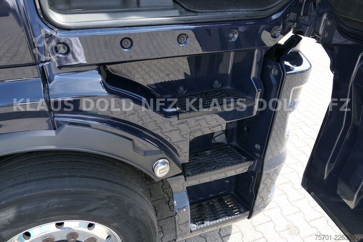 Platós teherautó ponyvával MAN TGX 26.510 PP Retarder XL-Tank Mitnahmestapler
