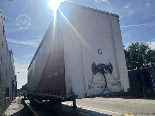 Open oplegger met zeil Pacton Mega | Laadklep voor machinevervoer