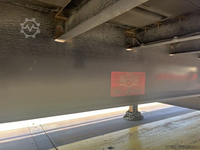 Open oplegger met zeil Pacton Mega | Laadklep voor machinevervoer