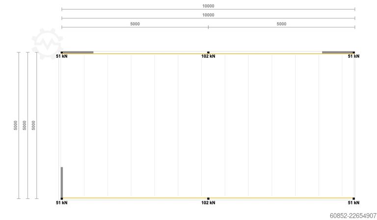 Lagringsplattform 5x10m Lagerbühne , Belastung : 500kg/qm Unterkante: 3m ,ca. 50qm , Systembühne