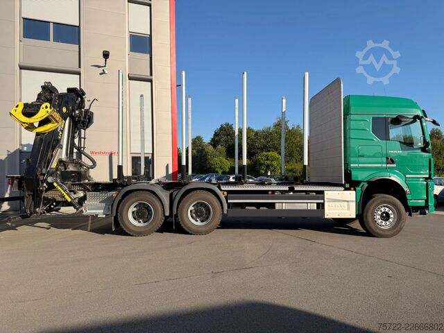 Transportador de madeira MAN TGS 33.510 6x4 BL Kurzholz 3 Monate in Gebrauch...