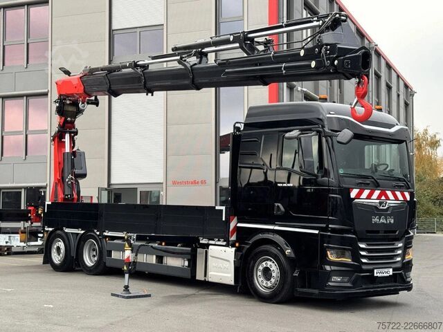 Camião-grua MAN TGX 26.540 6x2-4 LL Containerpritsche Fassi 545