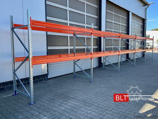 Kraftig hylla ca.14 lfm. Palettenregale H: 250cm Fachlast: 3000 kg , 45 Palettenplätze