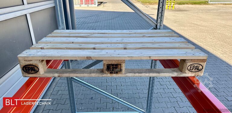 Kraftig hylla ca.14 lfm. Palettenregale H: 250cm Fachlast: 3000 kg , 45 Palettenplätze