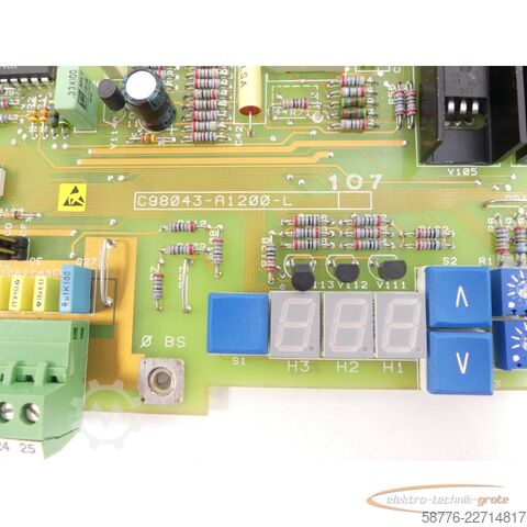Komponente Siemens C98043-A1200-L 107 Steuerungskarte SN:Q69004