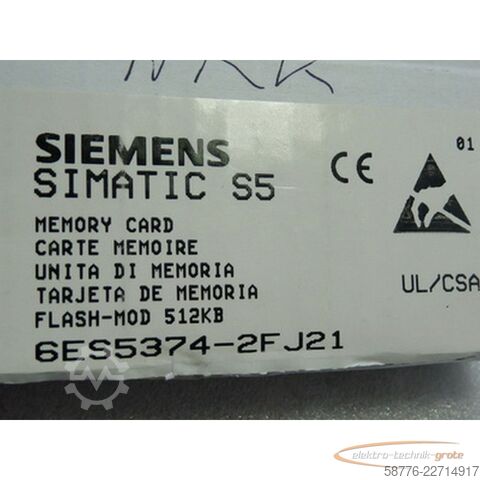 Composant Siemens Simatic S5 Memory Card 6ES5374-2FJ21