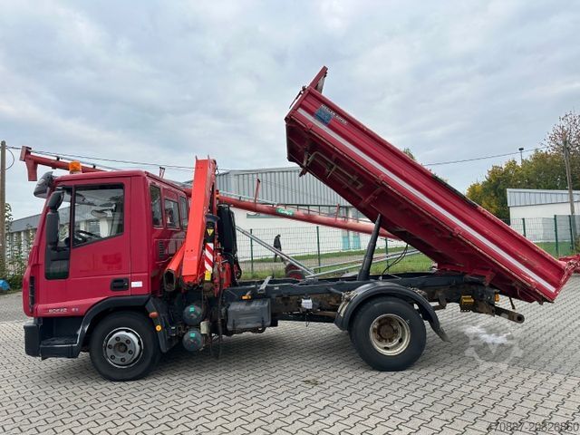 Tre-vejs tippevogn IVECO ML 80E 22  K/ Fassi F 70 + Funk / Meiller