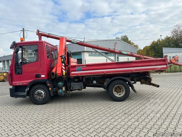 Tre-vejs tippevogn IVECO ML 80E 22  K/ Fassi F 70 + Funk / Meiller
