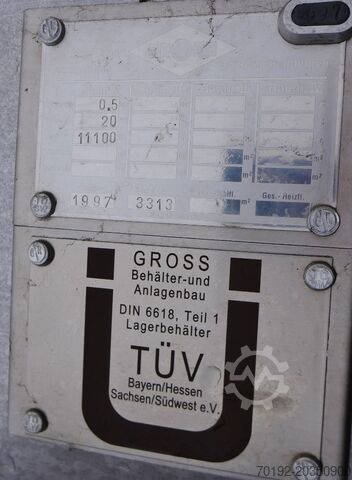 11100 liter tank gemaakt van V4A (volgens DIN 6618) Gross Apparatebau 9012