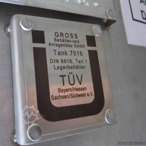 21600 liter tank gemaakt van V4A / vervaardigd volgens DIN6618 Gross Apparatebau 9010