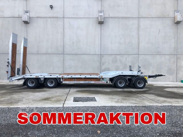 Dieplader oplegger Möslein T 4 VB H1  neuer 4 Achs Tieflader hydraulischen Rampen