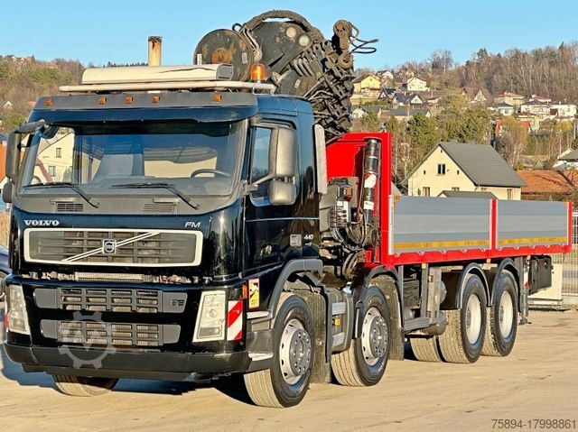 Teherautóra szerelt daru VOLVO FM 440* HIAB 377 E-7 HIDUO + FUNK / 8x4