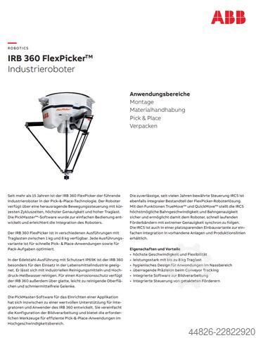 Robot industrial ABB IRB 360 FlexPicker Industrieroboter