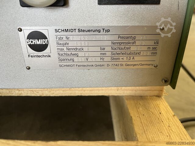 Pneumatisk presse med tohåndsbetjening Schmidt 32KN