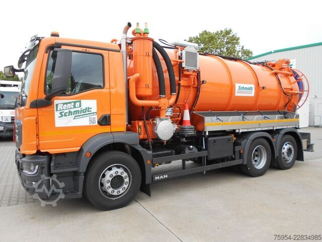 Vakuumtanktankvogn MAN TGM 26.320 6x2-4 BL / Faros 14/1 piston