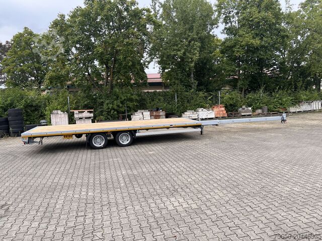 Open aanhangwagen Möslein THT 11 G Ausziehbar 11,9 t Tandemanhänger- Tieflader, ausziehbar