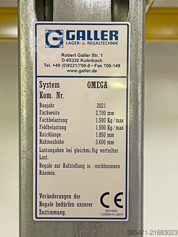 Drive-in palletstelling Galler Lager- u. Regaltechnik GmbH OMEGA