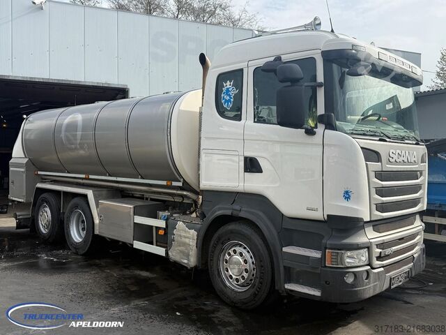 Autocisterna Scania R490 RVS tank, Euro 6, Stuuras, Retarder