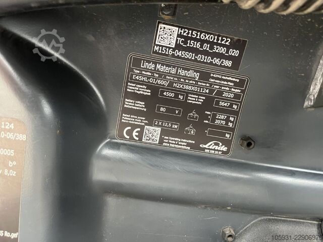 Elektro 4 Rad-Stapler Linde E45HL-01