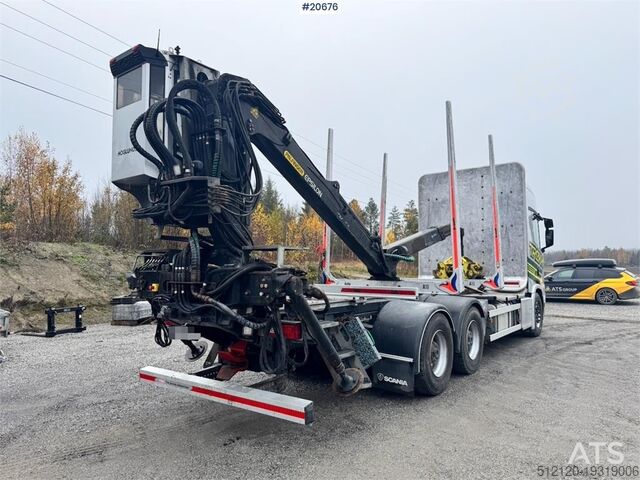 Houthouder Scania R650 6x4 Timber truck w/ Epsilon M110L. WATCH VIDE