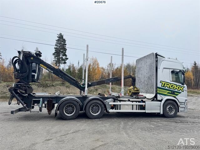 Houthouder Scania R650 6x4 Timber truck w/ Epsilon M110L. WATCH VIDE
