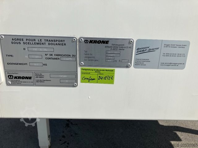 Wissellaadbak oplegger KRONE Wechselbrücke Koffer