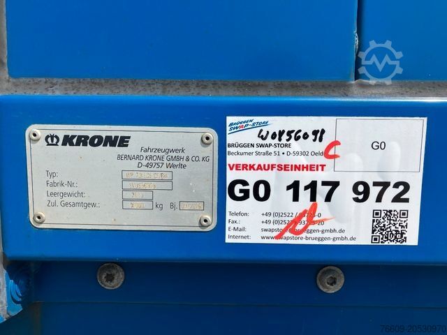 Değiştirme kasalı treyler KRONE Wechselbrücke Plane