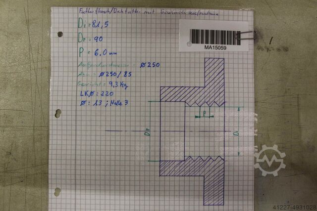 Chuckflange unbekannt Ø 250 mm
