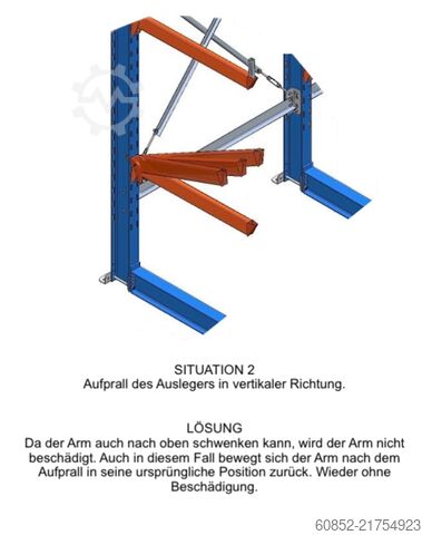 Konzolni stalak teške uslove rada stalak za duge robe ca. 4 lfm. Kragarmregal H: 400cm ,Fuß +3 650 kg Belastung pro Arm , Langgutregal
