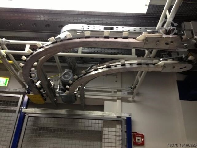 Hangende transportband lineair transport van hangende goederen Schönenberger OMNIFLO 5060 mm