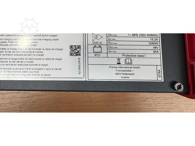 Chargeur pour transpalette électrique Fronius 48V